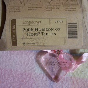 2006 Longaberger Horizon of Hope Tie-on